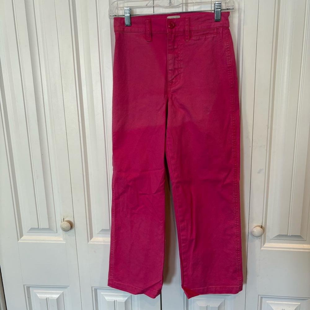 J. Crew Pink Slim Wide Leg Pants‎ Size 24